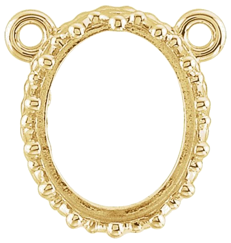 Pakabukas „Cabochon Crown“ 14k yellow gold Oval 7mm x 5mm (1)