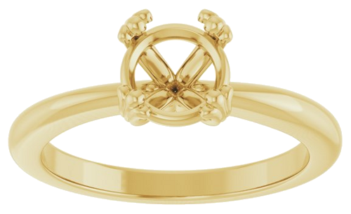 Sužadėtuvių Žiedas „Solitaire“ 14k yellow gold Round 6.5mm (3)