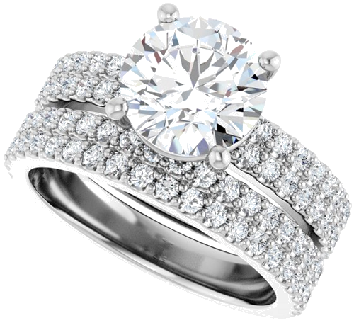 Sužadėtuvių Žiedas „Solitaire“ 950 Platinos Round 8.2mm (5)