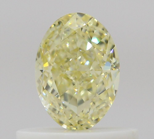 0.56 carat Fancy Light Yellow-VVS1 Natūralus Oval Deimantas (1)