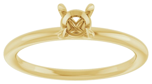 Sužadėtuvių Žiedas „Claw-Prong Solitaire“ 14k yellow gold Round 4.8mm (3)