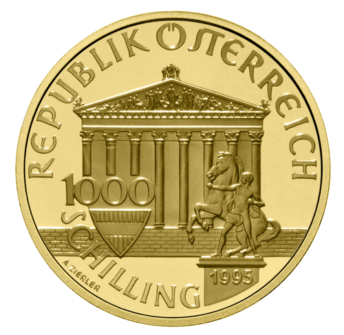 1995 Austrija Olimpinio judėjimo šimtmetis auksinė moneta (2)
