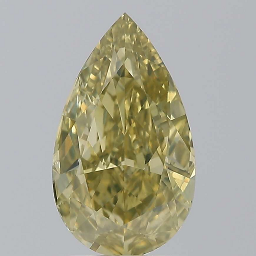 1.58 carat Fancy Brownish Greenish Yellow-VS2 Natūralus Pear Deimantas (1)