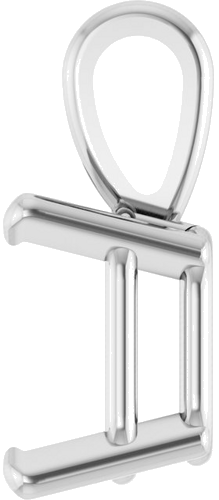 Pakabukas „Emerald 4-Prong Solitaire“ 585 Baltojo Aukso Emerald 6mm x 4.5mm (3)