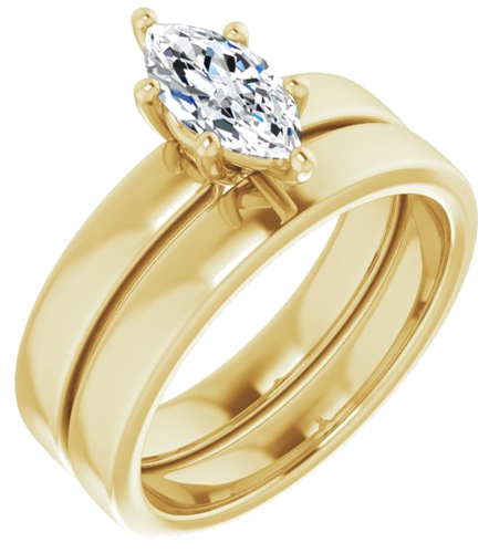 Sužadėtuvių Žiedas „Solitaire“ 14k yellow gold Marquise 9mm x 4.5mm (6)