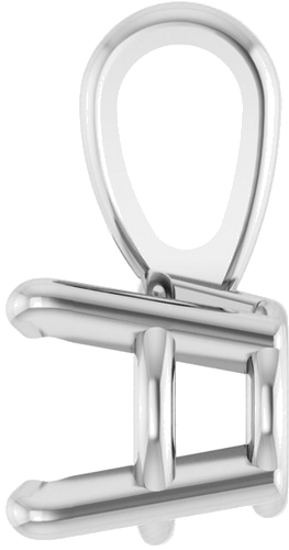 10K White 4.5 mm Round 4-Prong Pendant Mounting (3)