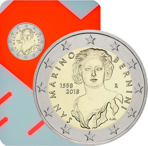 2018 San Marinas Bernini 2 eurų moneta (1)