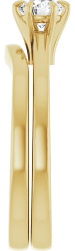Sužadėtuvių Žiedas „Claw-Prong“ 10k yellow gold Round 4.8mm (9)