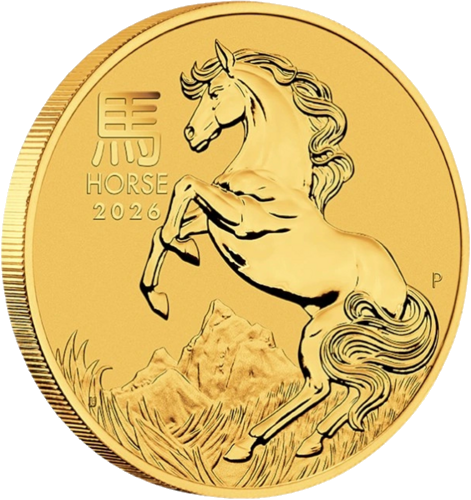 1/4 oz Година на Коня 2026 (Lunar III) Австралия златна монета (3)