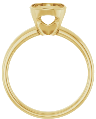 Sužadėtuvių Žiedas „Bezel-Set Solitaire“ 14k yellow gold Elongated Cushion 9mm x 7mm (2)