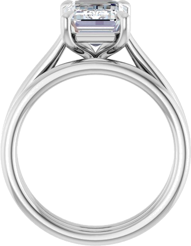 Sužadėtuvių Žiedas „Claw-Pong“ 14k white gold Emerald 10mm x 7mm (7)