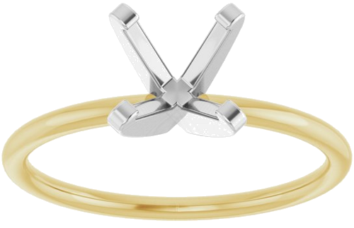 Sužadėtuvių Žiedas „Solitaire“ 14k yellow/white gold Round 7mm (3)