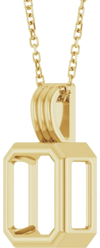 Pakabukas „Back-Set Solitaire“ 14k yellow gold Emerald 9mm x 7mm (2)