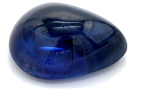 0.88 carat BLUE CABOCHON cut Pear Safyras (1)