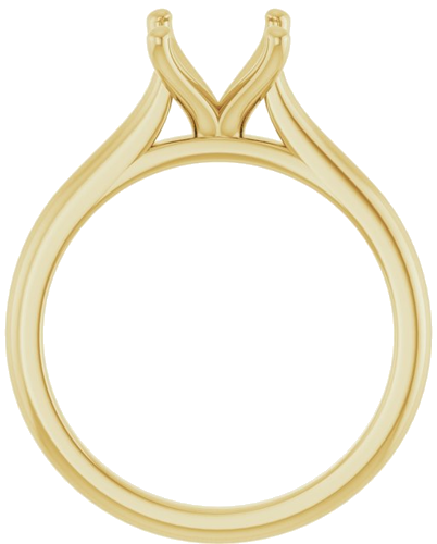 Sužadėtuvių Žiedas „Accented“ 10k yellow gold Oval 9mm x 7mm (2)