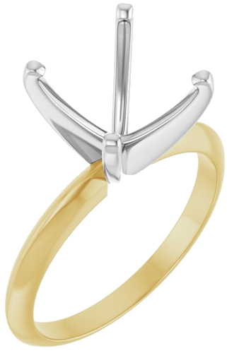 Sužadėtuvių Žiedas „Lightweight Solitaire“ 14k yellow/white gold Round 10.2mm x 10.6mm (1)