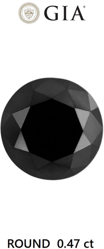 0.47 carat Fancy Black-VVS2 Excellent cut Natūralus Round Deimantas (1)