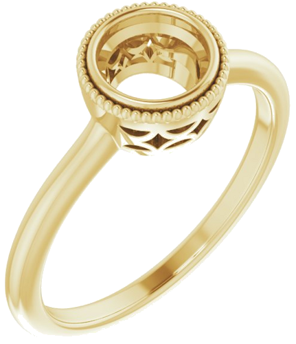 14K Yellow 5.8 mm Round Engagement Ring Mounting (1)