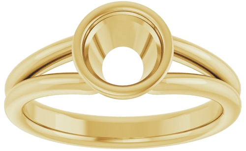 Sužadėtuvių Žiedas „Bezel-Set Solitaire“ 10k yellow gold Round 6.5mm (3)