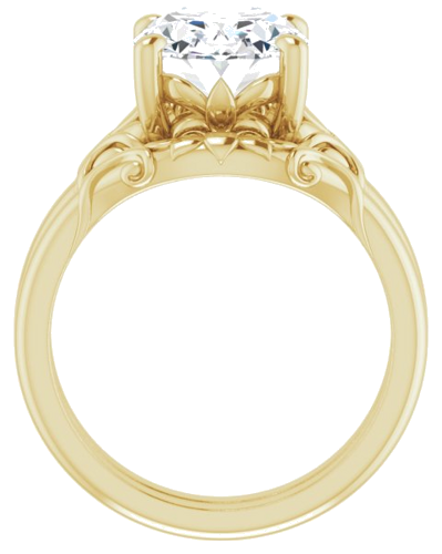 Sužadėtuvių Žiedas „Solitaire“ 14k yellow gold Oval 11mm x 9mm (7)