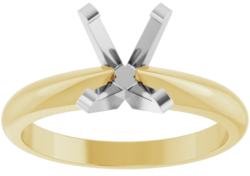 Sužadėtuvių Žiedas „Solitaire“ 14k yellow/white gold Oval 8mm x 6mm (3)