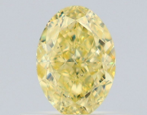 0.55 carat Fancy Yellow-SI2 Natūralus Oval Deimantas (1)