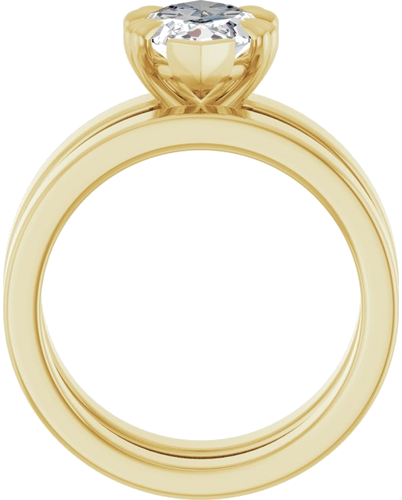 Sužadėtuvių Žiedas „Double Claw-Prong Solitaire“ 14k yellow gold Marquise 14mm x 7mm (7)