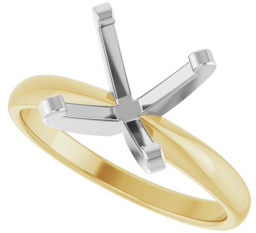 Sužadėtuvių Žiedas „Solitaire“ 14k yellow/white gold Round 10mm (5)