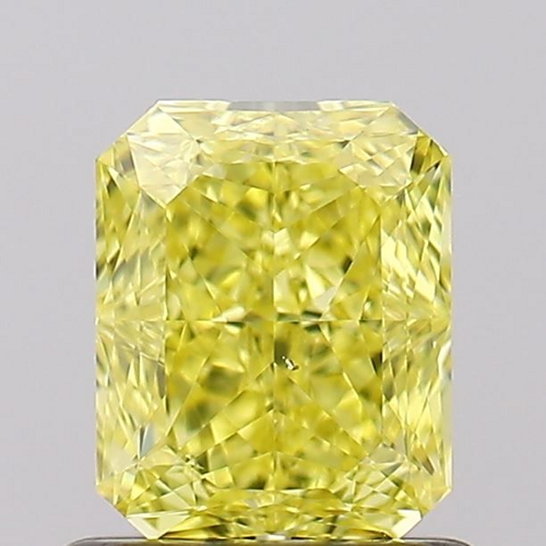 1.02 carat Fancy Intense Yellow-VS2 Natūralus Radiant Deimantas (1)