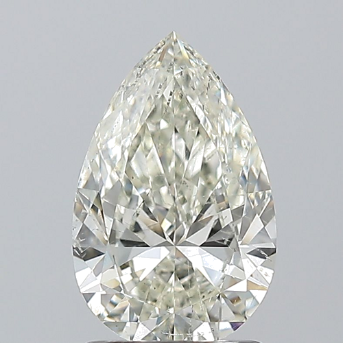 1.5 carat K-SI2 Natūralus Pear Deimantas (1)