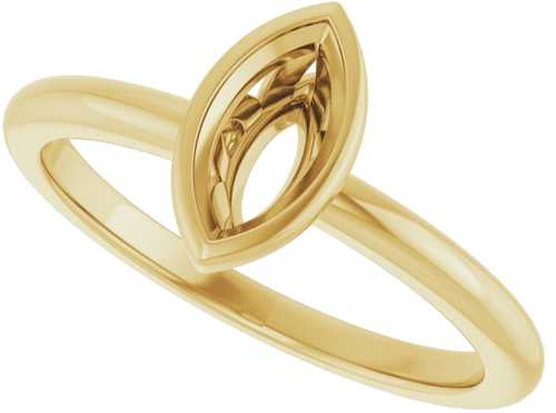 Sužadėtuvių Žiedas „Bezel-Set“ 14k yellow gold Marquise 8mm x 4mm (5)