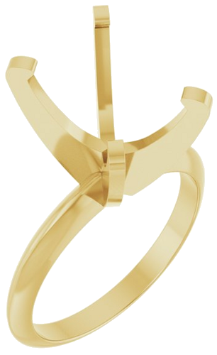 14K Yellow 12x10 mm Oval Solitaire Engagement Ring Mounting (1)