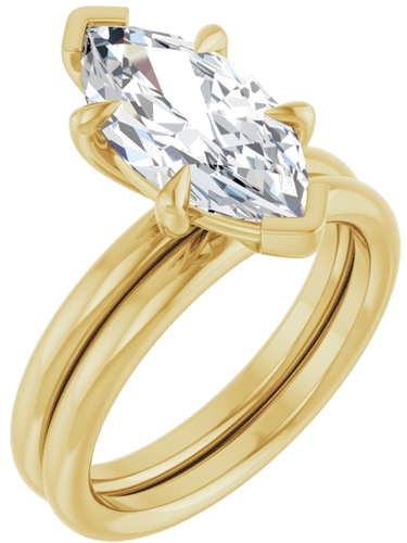 Sužadėtuvių Žiedas „Claw-Prong Solitaire“ 14k yellow gold Marquise 14mm x 7mm (6)