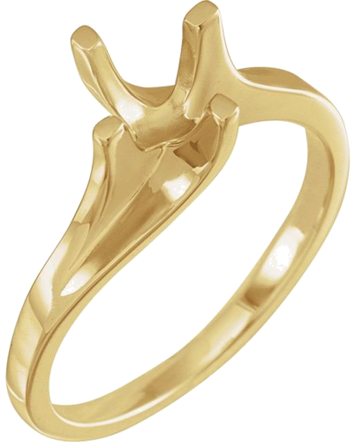 Sužadėtuvių Žiedas „Solitaire“ 14k yellow gold Round 6.5mm (1)