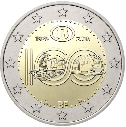 2026 Belgium National Railway Company 2 euro coin card (2)