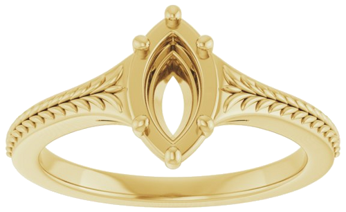 Sužadėtuvių Žiedas „Solitaire“ 14k yellow gold Marquise 8mm x 4mm (3)