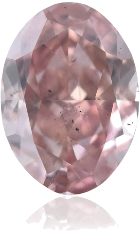 0.35 carat Fancy Orangey Pink-SI2 Natūralus Oval Deimantas (1)