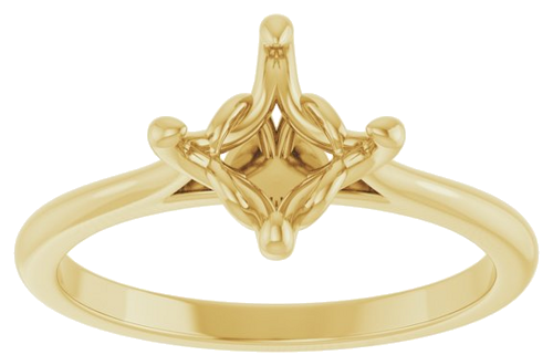 Sužadėtuvių Žiedas „Solitaire“ 14k yellow gold Square 5.5mm (3)