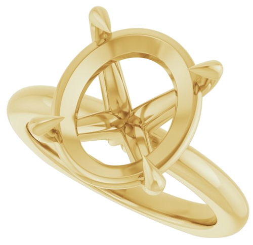 Sužadėtuvių Žiedas „Claw-Prong Euro Shank“ 14k yellow gold Oval 13mm x 11mm (5)