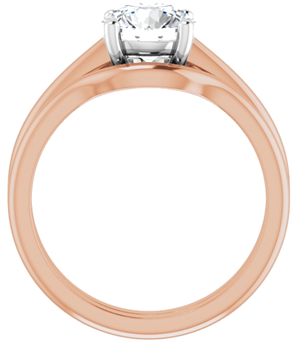 Sužadėtuvių Žiedas „Solitaire“ 14k rose/white gold Round 7mm (7)