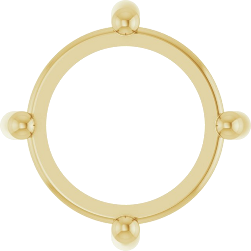 Pakabukas „Round 4-Prong Cabochon“ 585 Geltonojo Aukso Round 7mm (1)