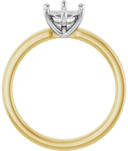 Sužadėtuvių Žiedas „Solitaire“ 14k yellow/white gold Marquise 12mm x 6mm (2)