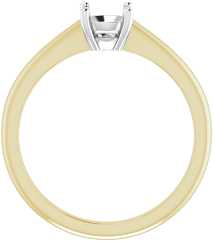 Sužadėtuvių Žiedas „Solitaire“ 14k yellow/white gold Round 5.5mm (2)