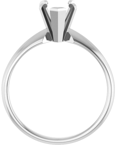 14K White 5.5 x 5.5 mm Heart Solitaire Engagement Ring Mounting (1)