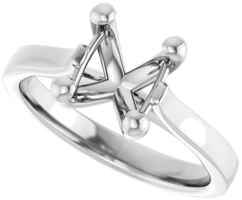 Sužadėtuvių Žiedas 14k white gold Oval 9mm x 7mm (5)