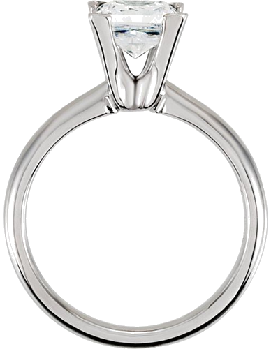 Sužadėtuvių Žiedas „V-End Solitaire“ 585 Baltojo Aukso Square 5mm (3)