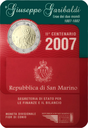 2007 San Marino Giuseppe Garibaldi 2 euro coin (2)