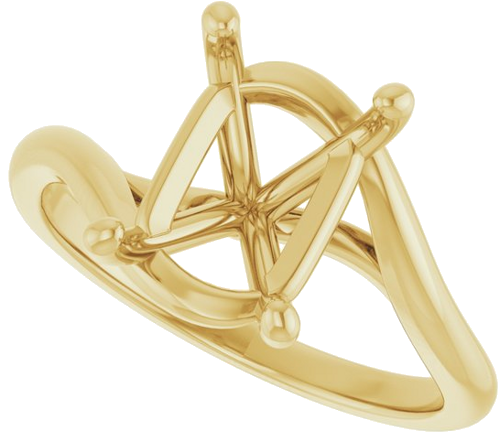 Sužadėtuvių Žiedas „Bypass“ 14k yellow gold Emerald 9mm x 7mm (5)