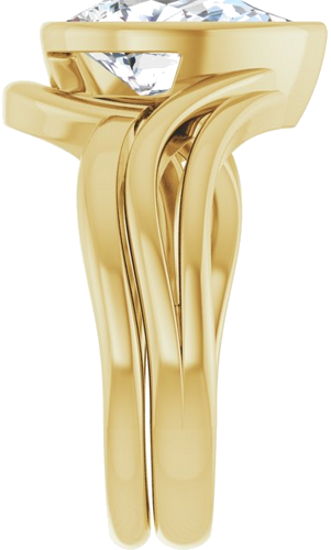 Sužadėtuvių Žiedas „Bezel-Set“ 14k yellow gold Pear 11.5mm x 7mm (9)