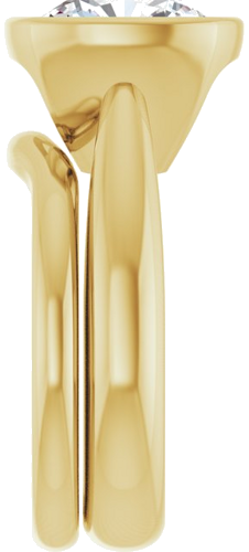 Sužadėtuvių Žiedas „Bezel-Set Solitaire“ 14k yellow gold Cushion 10mm (9)